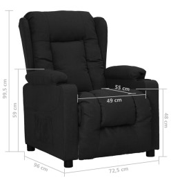 Fauteuil inclinable Noir Tissu