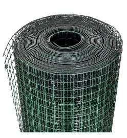 Grillage Acier galvanisé et revêtement en PVC 25 x 1 m Vert