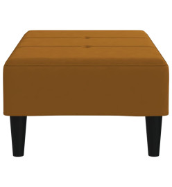 Repose-pied Marron 78x56x32 cm Velours