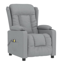 Fauteuil électrique de massage Gris clair Tissu