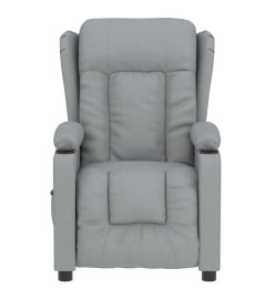 Fauteuil électrique de massage Gris clair Tissu