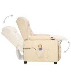 Fauteuil de massage Crème Tissu