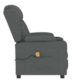 Fauteuil de massage Gris foncé Tissu