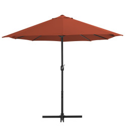 Parasol avec poteau en aluminium 460 x 270 cm Terre cuite