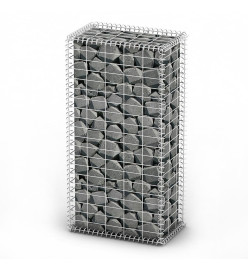 Panier de gabion avec couvercle Fil galvanisé 100 x 50 x 30 cm