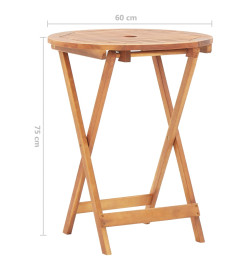 Table pliable de jardin 60x75 cm Bois d'acacia massif