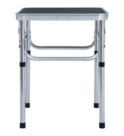 Table pliable de camping Gris Aluminium 60x45 cm