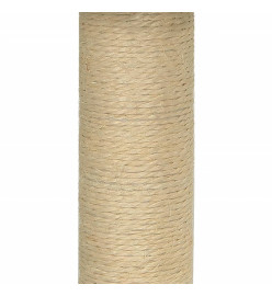 Arbre à chat avec griffoir en sisal Gris clair 74 cm