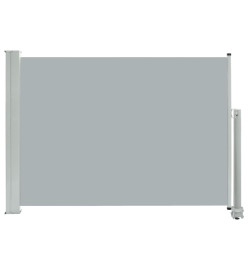 Auvent latéral rétractable de patio 80x300 cm Gris