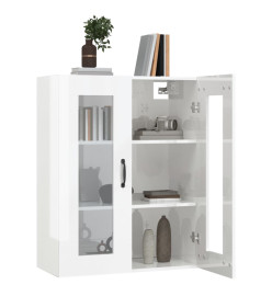 Armoire murale suspendue Blanc brillant 69,5x34x90 cm