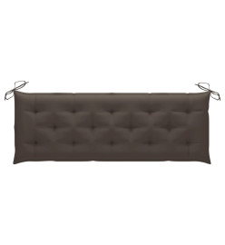 Banc de jardin empilable et coussin 159 cm Bois de teck massif