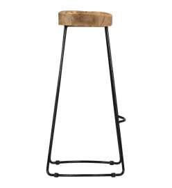 Tabourets de bar Gavin lot de 2 bois de manguier massif