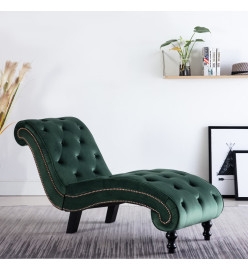 Chaise longue Velours Vert