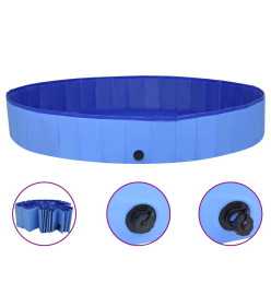 Piscine pliable pour chiens Bleu 200x30 cm PVC