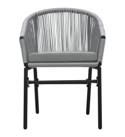 Ensemble de salle à manger de jardin 7 pcs Gris