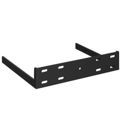 Étagères d'angle flottantes 4 pcs noir 25x25x3,8 cm MDF