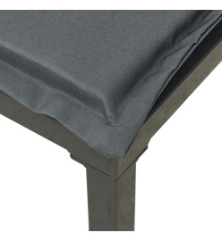 Chaises d'angle de jardin avec coussins 2 pcs noir/gris