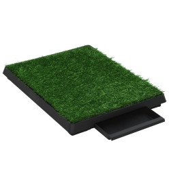 Tapis pour animaux avec plateau et gazon artificiel Vert