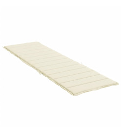 Coussin de chaise longue crème 200x50x3 cm tissu oxford