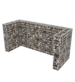 Cadre de gabion de poubelle triple Acier 250 x 100 x 120 cm