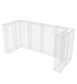 Cadre de gabion de poubelle triple Acier 250 x 100 x 120 cm