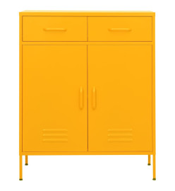 Armoire de rangement Jaune moutarde 80x35x101,5 cm Acier