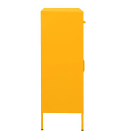 Armoire de rangement Jaune moutarde 80x35x101,5 cm Acier