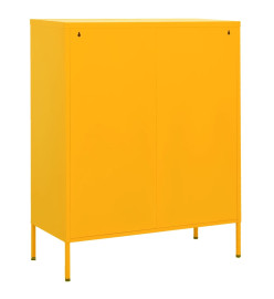 Armoire de rangement Jaune moutarde 80x35x101,5 cm Acier