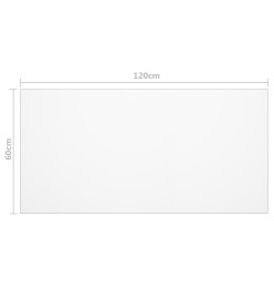 Protecteur de table transparent 120x60 cm 1,6 mm PVC