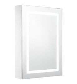 Armoire de salle de bain à miroir LED 50x13x70 cm