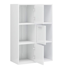 Armoire de rangement Blanc brillant 60x29,5x90 cm Aggloméré