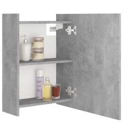 Armoire à miroir de bain Gris béton 62,5x20,5x64cm Aggloméré