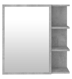 Armoire à miroir de bain Gris béton 62,5x20,5x64cm Aggloméré