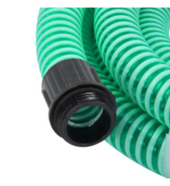 Tuyau d'aspiration avec raccords en laiton vert 1,1" 10 m PVC