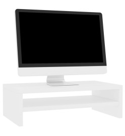 Support de moniteur Blanc 42 x 24 x 13 cm Bois d'ingénierie