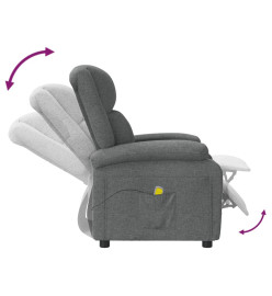 Fauteuil de massage Gris foncé Tissu