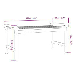 Salon de jardin 3 pcs avec coussins bois massif d'acacia