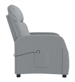 Fauteuil inclinable électrique Gris clair Tissu