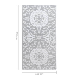 Tapis d'extérieur Gris clair 160x230 cm PP