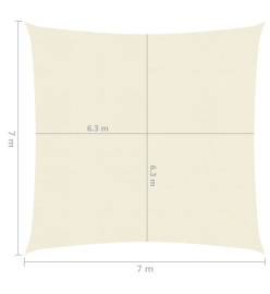 Voile d'ombrage 160 g/m² Crème 7x7 m PEHD