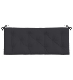 Coussins de banc de jardin 2 pcs noir 120x50x7 cm tissu Oxford