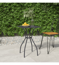 Table de jardin anthracite 50x50x72 cm treillis d'acier