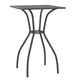 Table de jardin anthracite 50x50x72 cm treillis d'acier