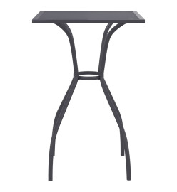 Table de jardin anthracite 50x50x72 cm treillis d'acier