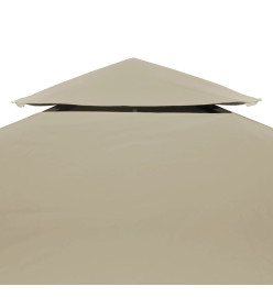 Recouvrement de remplacement d'auvent 310 g/m² 3 x 3 m Beige