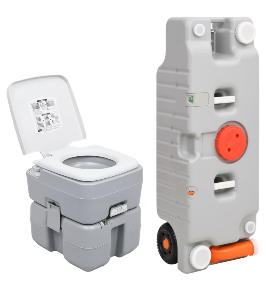 Ensemble de toilette et réservoir d'eau de camping portable