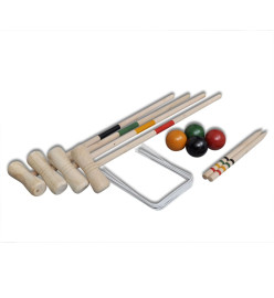 Ensemble de croquet en bois pour 4 joueurs