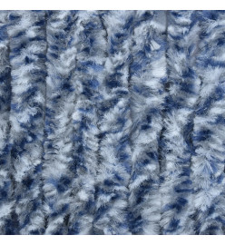 Moustiquaire Bleu blanc et argenté 100x220 cm Chenille