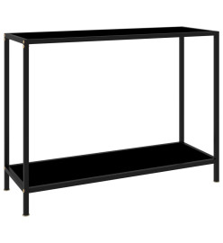 Table console Noir 100x35x75 cm Verre trempé