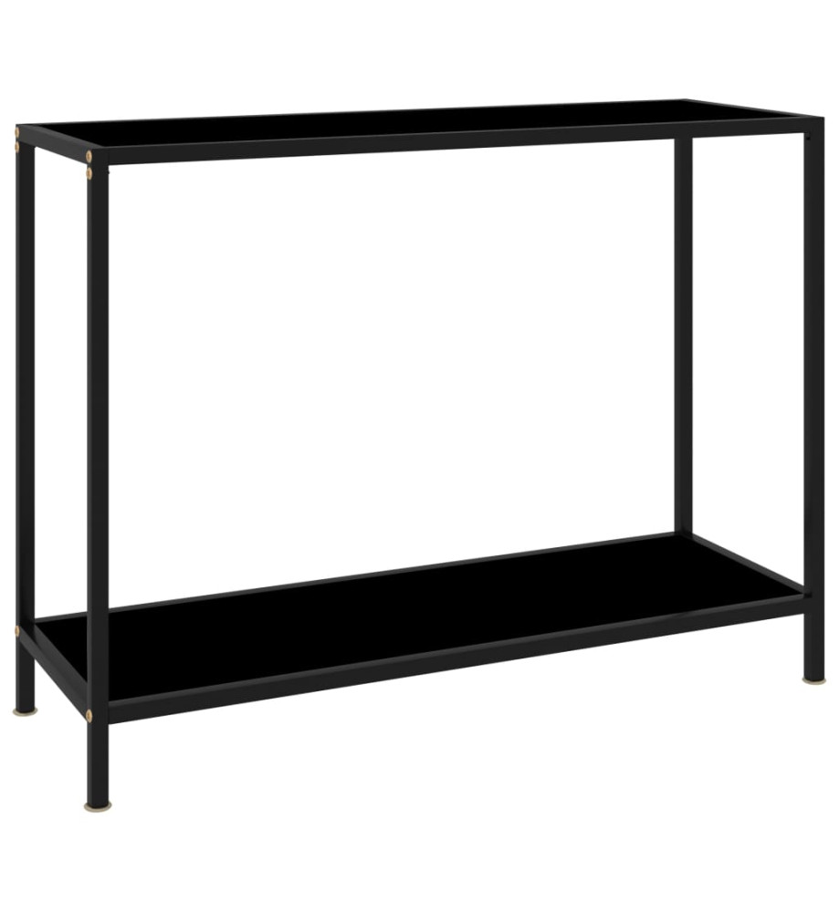 Table console Noir 100x35x75 cm Verre trempé